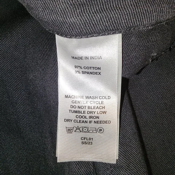 Quince Stretch Cotton Twill Wide-Leg Crop Pant NWOT Black Size 27 - Picture 6 of 7